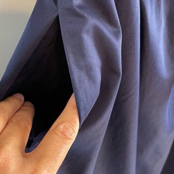 Bill Levkoff Navy Formal Strapless Sweetheart Neckline Dress || SZ 12 - Picture 8 of 12